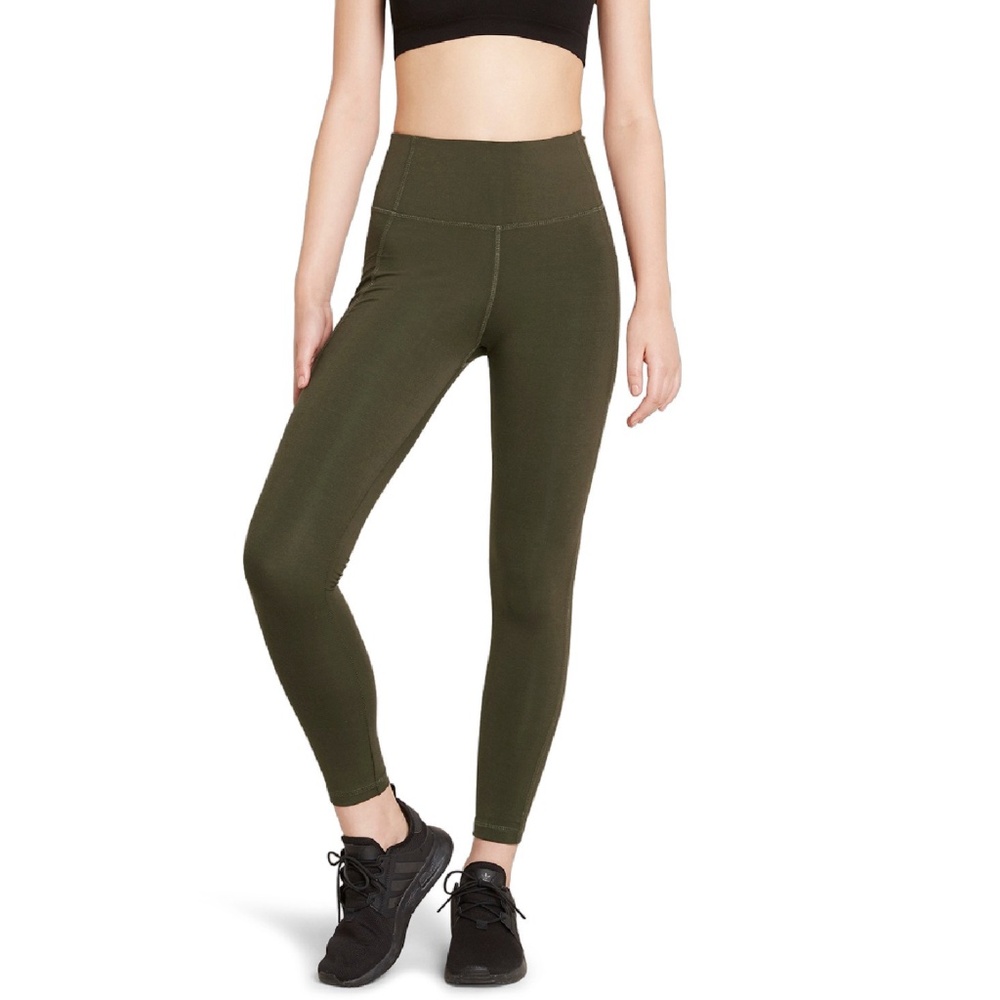 Boody Bamboo Leggings Bundle – Size S – Dark Olive & Charcoal – Pockets – Eco We